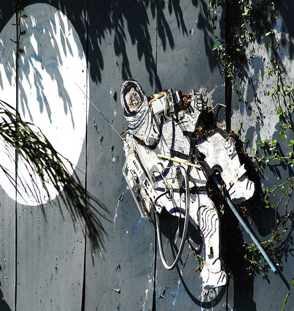 Tattered Astronaut and Painted Moon, auto repair shop, south of Sunset Boulevard on Cahuenga in Hollywood