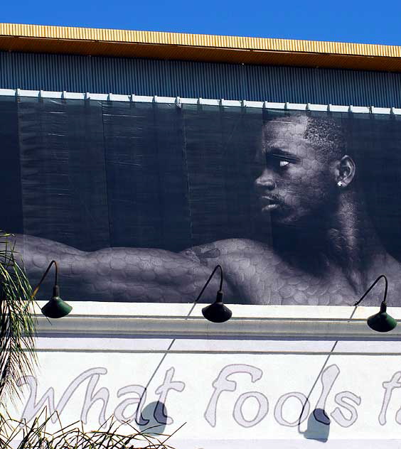 Nike supergraphic on wall of Los Angeles Film School, Sunset Boulevard at Ivar in Hollywood