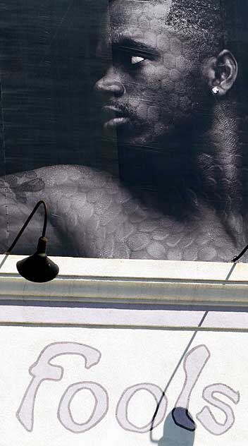 Nike supergraphic on wall of Los Angeles Film School, Sunset Boulevard at Ivar in Hollywood