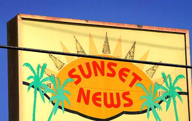 Sunset News - Sunset Boulevard at Poinsettia in Hollywood