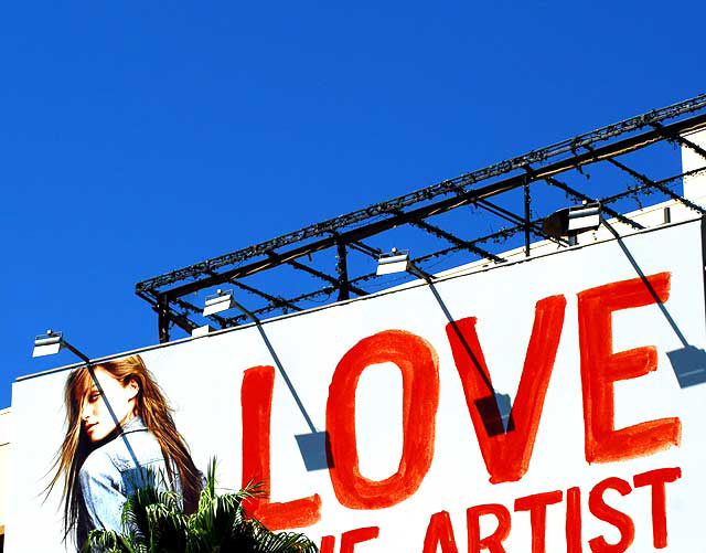 American Apparel billboard - "Love the Artist" - Hollywood Boulevard