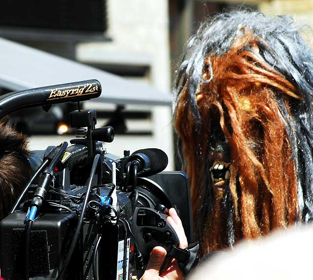 Media interview of Chewbacca impersonator, Hollywood Boulevard, Thursday, September 10, 2009