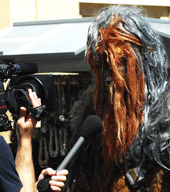 Media interview of Chewbacca impersonator, Hollywood Boulevard, Thursday, September 10, 2009