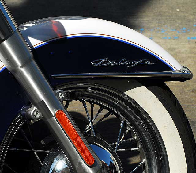 "Deluxe" - motorcycle wheel, Hollywood Boulevard