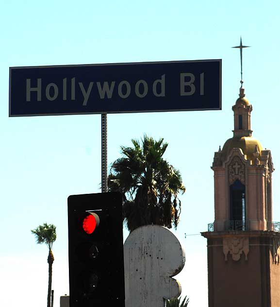 Red Light and Catholic Church, Hollywood Boulevard