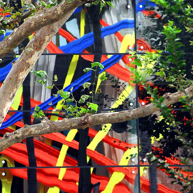 Los Angeles County Museum of Art (LACMA), Ahmanson Building, Choi Jeong-Hwa, bright fabric ribbons - a work called "Welcome"