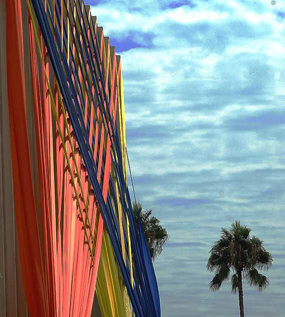 Los Angeles County Museum of Art (LACMA), Ahmanson Building, Choi Jeong-Hwa, bright fabric ribbons - a work called "Welcome"