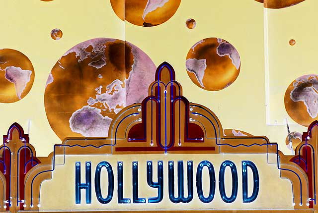 Neon façade, Hollywood Boulevard - negative print 