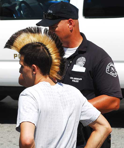 Arrest on Ocean Front Walk in Venice Beach, September 16, 2009 - questioning a witness