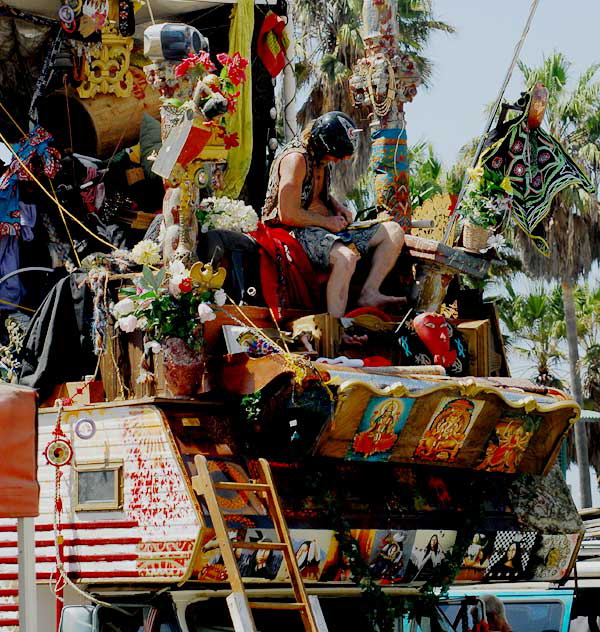 Hippie and his Hippie RV, Venice Beach 