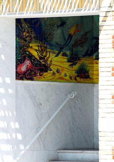 Interior Mural - entrance to apartment building on Ocean Front Walk in Venice Beach