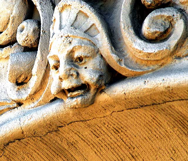 El Capitan Theater, 6838 Hollywood Boulevard - detail of Spanish Colonial exterior designed by Stiles O. Clements of the architectural firm of Morgan, Walls and Clements, 1926