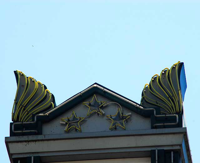 Neon Wings and Stars, Hollywood Museum, Highland Avenue at Hollywood Boulevard 