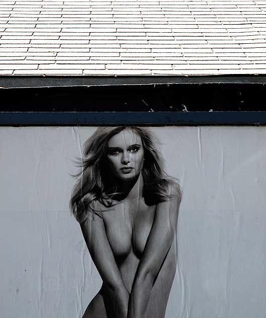 Nude on wall, movie poster, Melrose Avenue
