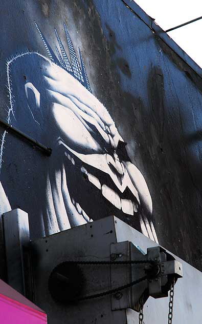 White face and chains, storefront, Melrose Avenue