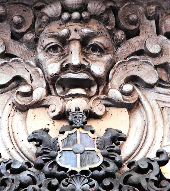 Dark grays  the 1926 El Capitan Theater with its Spanish Colonial exterior designed by Stiles O. Clements of the architectural firm of Morgan, Walls and Clements