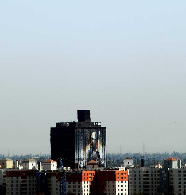 GI Joe supergraphic on Wilshire, as seen from the Sunset Strip