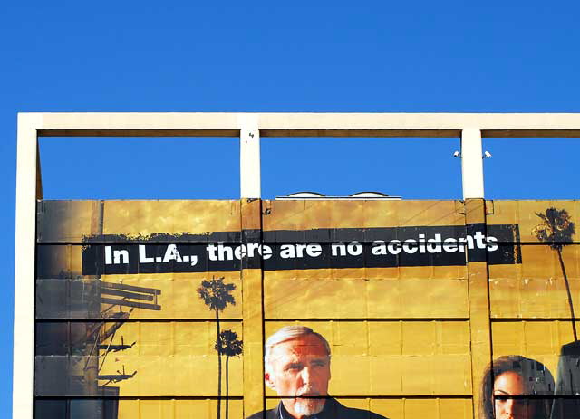 Supergraphic for the television series "Crash" - southeast corner of Hollywood Boulevard and La Brea