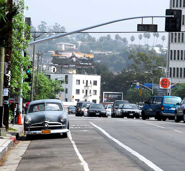 Sunset Boulevard in Echo Park on a Monday afternoon, with 1953 Ford in primer gray 