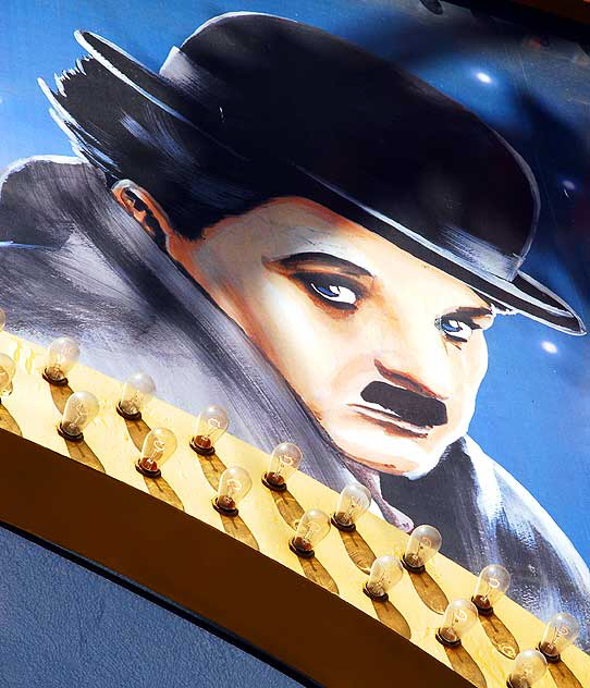 Chaplin image, marquee of the Hollywood Wax Museum, Hollywood Boulevard
