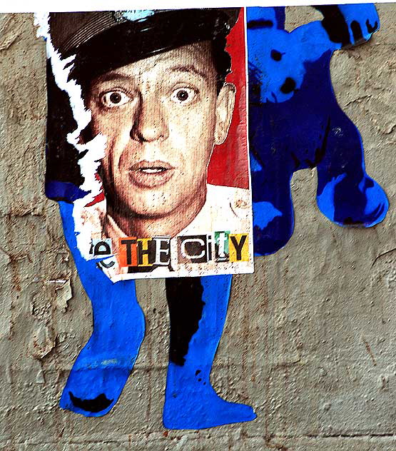 Graphic on utility box on the corner Melrose Avenue at Martel - Barney Fife