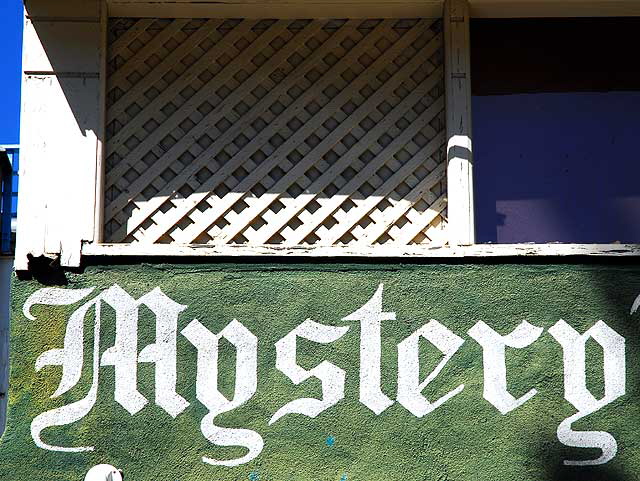 Rear wall of The Mystery Book Store on the Sunset Strip