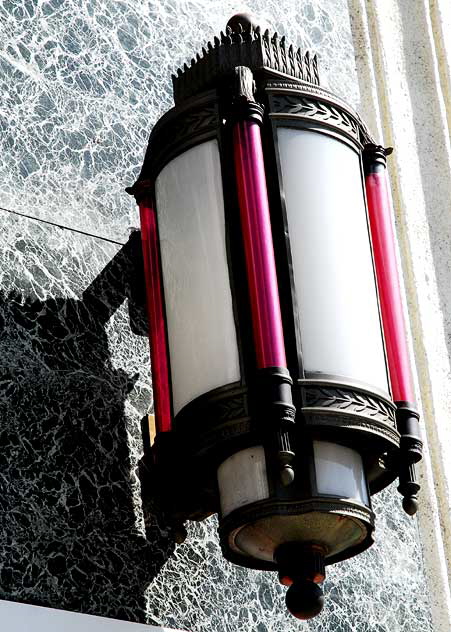 Lamp at the 1928 Max Factor Building, Highland Avenue, Hollywood