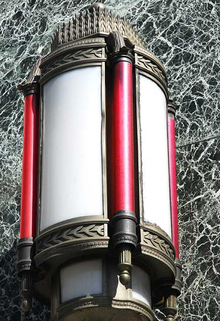 Lamp at the 1928 Max Factor Building, Highland Avenue, Hollywood