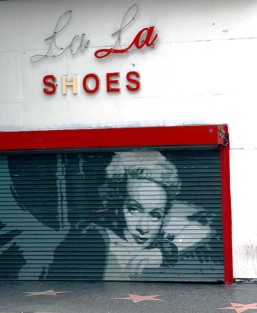 La La Shoes on the southeast corner of Hollywood Boulevard and Wilcox 