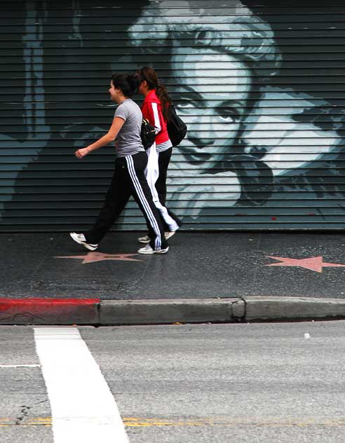 La La Shoes on the southeast corner of Hollywood Boulevard and Wilcox 