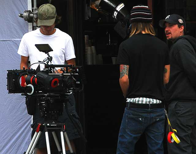 Location shoot on Wilcox in Hollywood, Monday, October 12, 2009