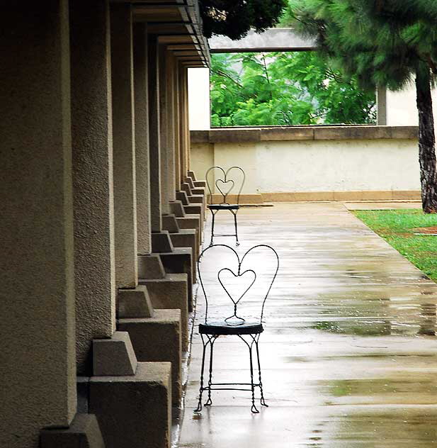 Heart Chairs, Barnsdall Art Park, Hollywood Boulevard