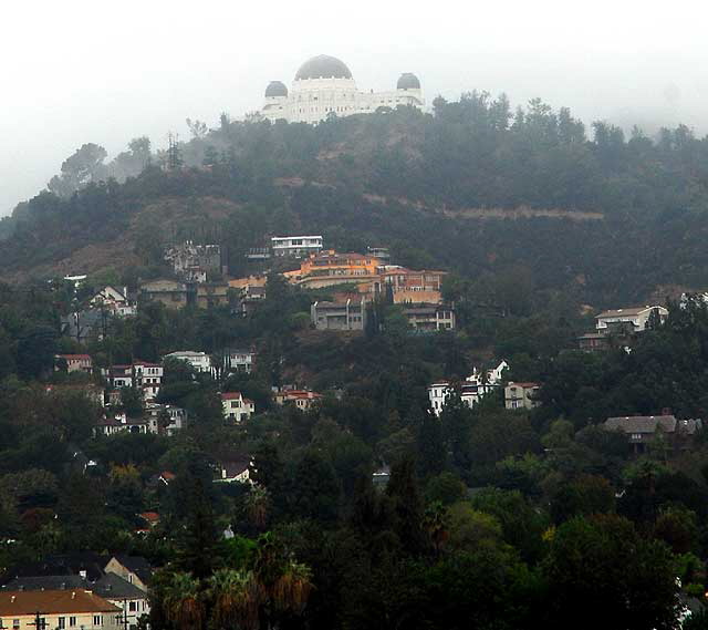 Griffith Park Observatory in the fog 