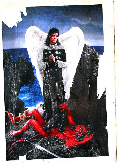 Odd Michael Jackson poster, Wilshire Boulevard, Thursday, October 15, 2009