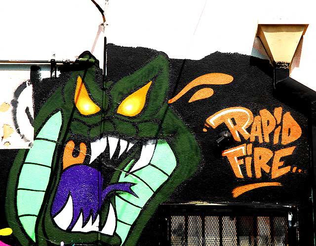 Rapid Fire, graffiti in alley behind Melrose Avenue