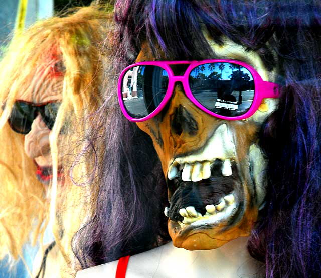 Halloween window display at the corner of Hollywood Boulevard and Hudson, Tuesday, October 20, 2009