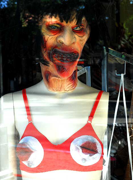 Halloween window display at the corner of Hollywood Boulevard and Hudson, Tuesday, October 20, 2009