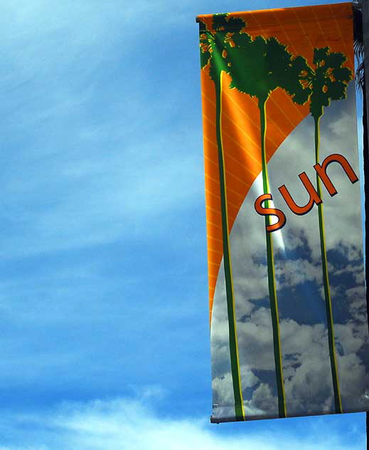 "Sun" banner, 6215 Sunset Boulevard, in Hollywood