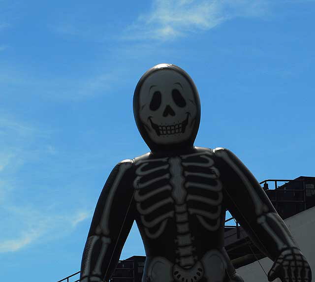 Giant balloon skeleton, Sunset Boulevard, across from the Hollywood Palladium