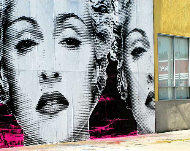 Marilyn Monroe installation south of Hollywood, on La Brea