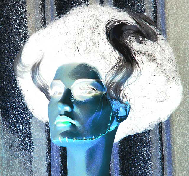 Bride of Frankenstein mannequin at the old Max Factor Building, now the Hollywood Museum, Friday, October 23, 2009