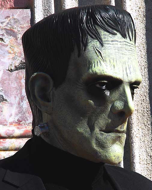 Frankenstein mannequin at the old Max Factor Building, now the Hollywood Museum, Friday, October 23, 2009