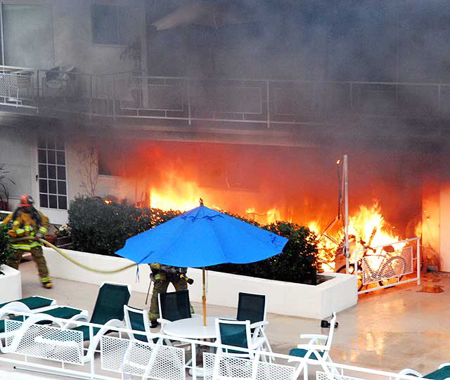 Apartment fire at 1606 North Laurel Avenue, Sunday morning, October 25, 2009