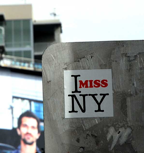 "I Miss NY" - sticker, Hollywood