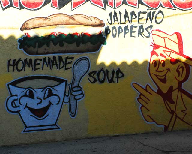 Mural at Slavko's Harbor Poultry, 1224 South Pacific Avenue, San Pedro