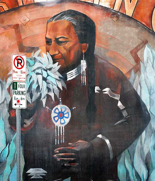 Gabrielino Nation: Spirit of the Sage, 1995, by Johanna Poething 13th and Pacific, San Pedro, California
