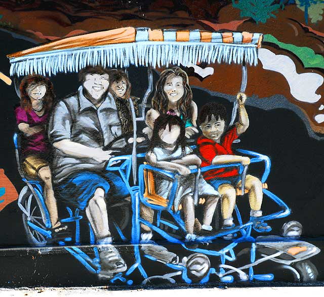 Happy Family Mural, bike shop off Melrose Avenue, Monday, November 2, 2009 