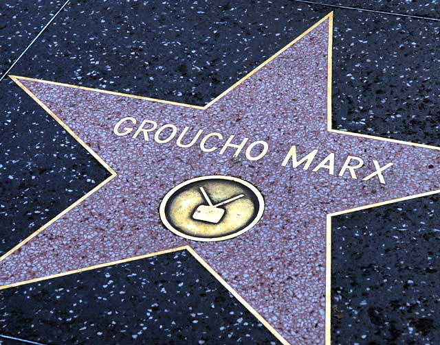 Groucho Marx's star, Hollywood Walk of Fame, 1735 North Vine