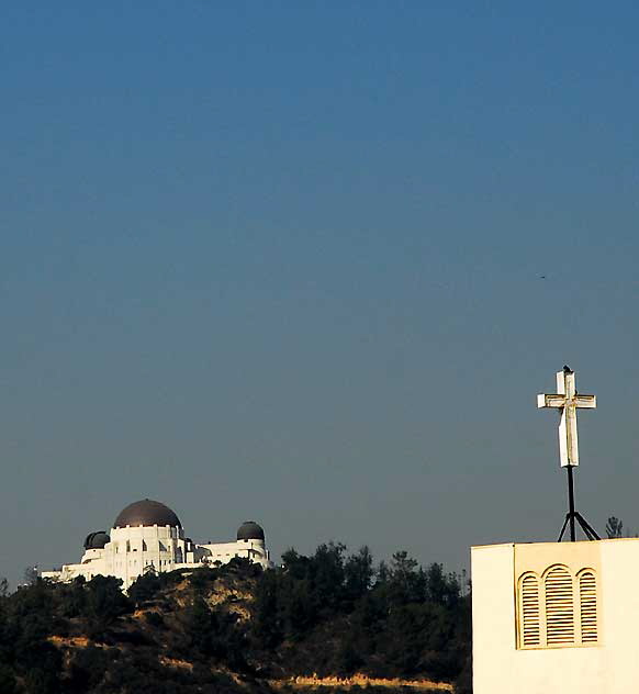 Griffith Park Observatory as seen from Hollywood Boulevard at New Hampshire, East Hollywood