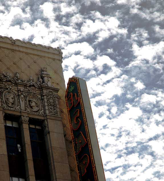 Odd light on a November Monday in Hollywood - El Capitan Theater